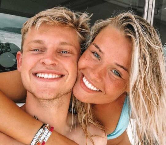 Mikky Kiemeney with her boyfriend Frenkie de Jong in Italy.